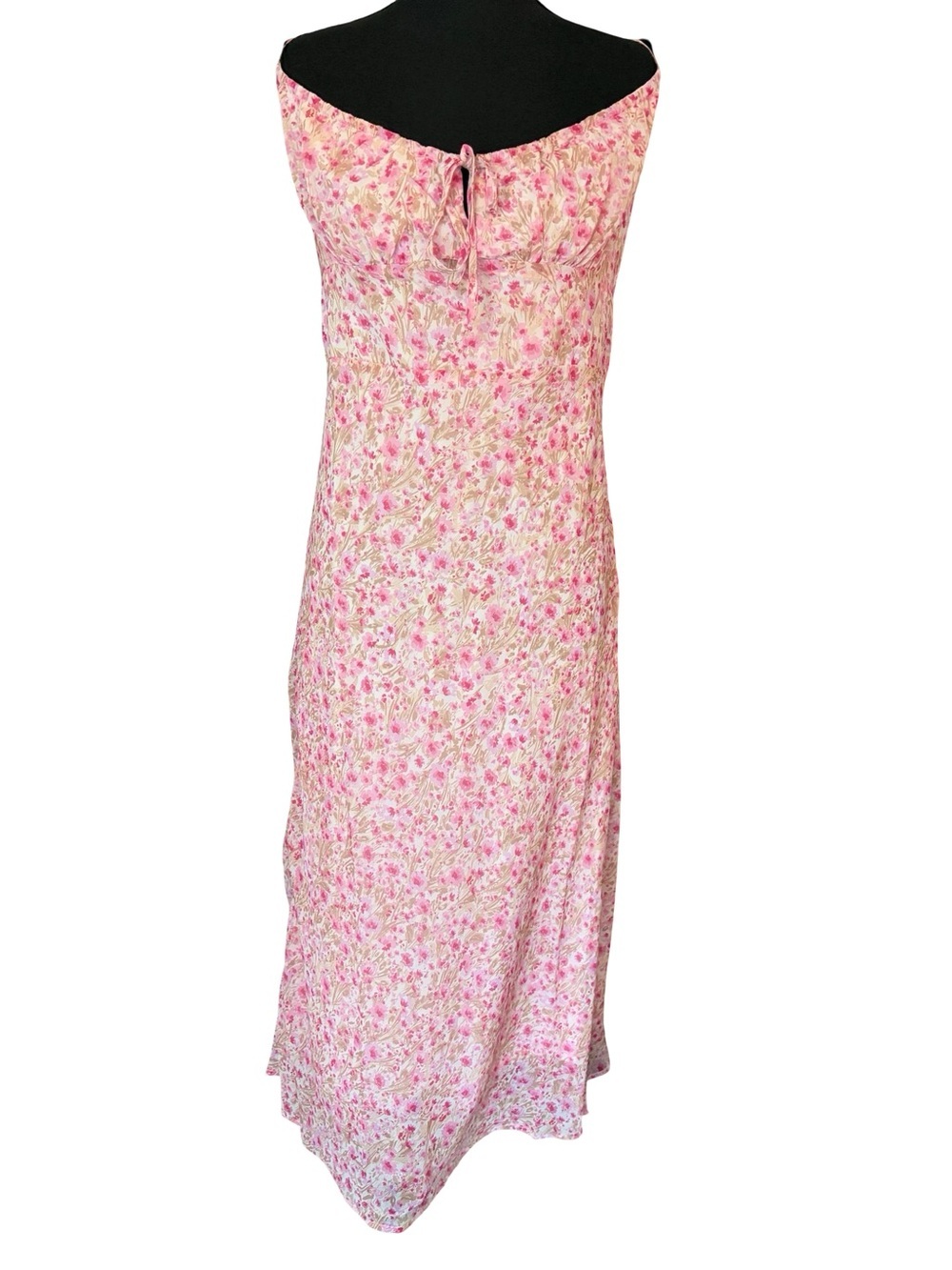 Socialite Pink Floral Off-Shoulder Tie-Front Maxi Dress